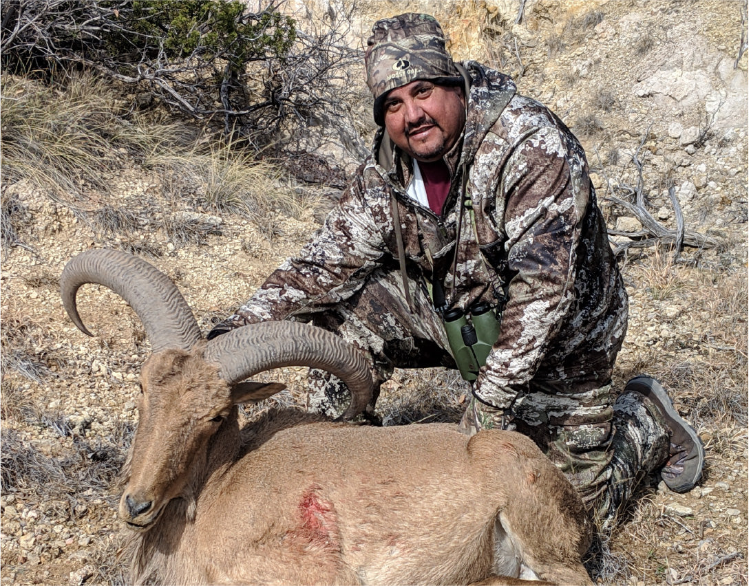 Hunter with Aoudad image