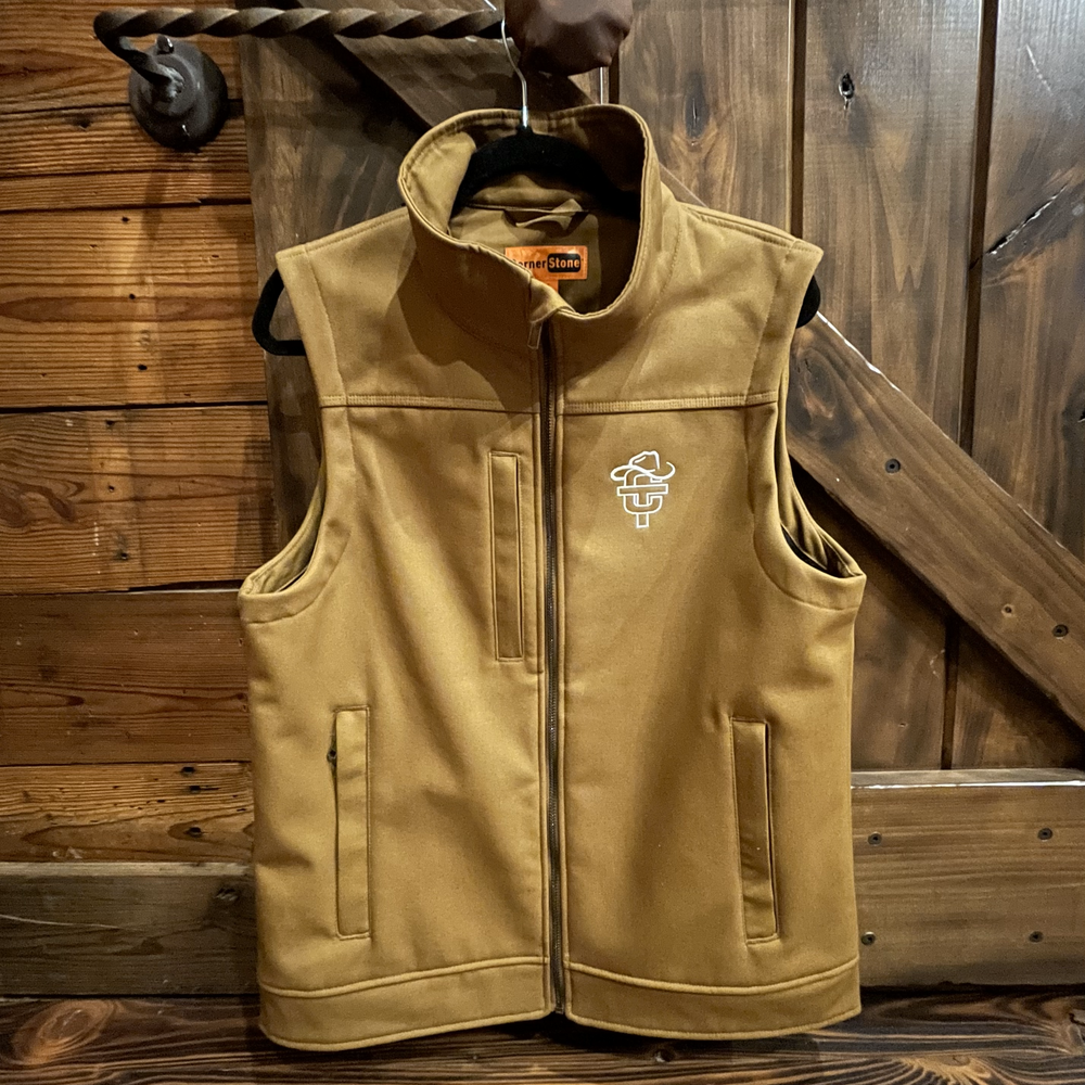 CT Land & Cattle Brown Canvas Ranch Adult Vest
