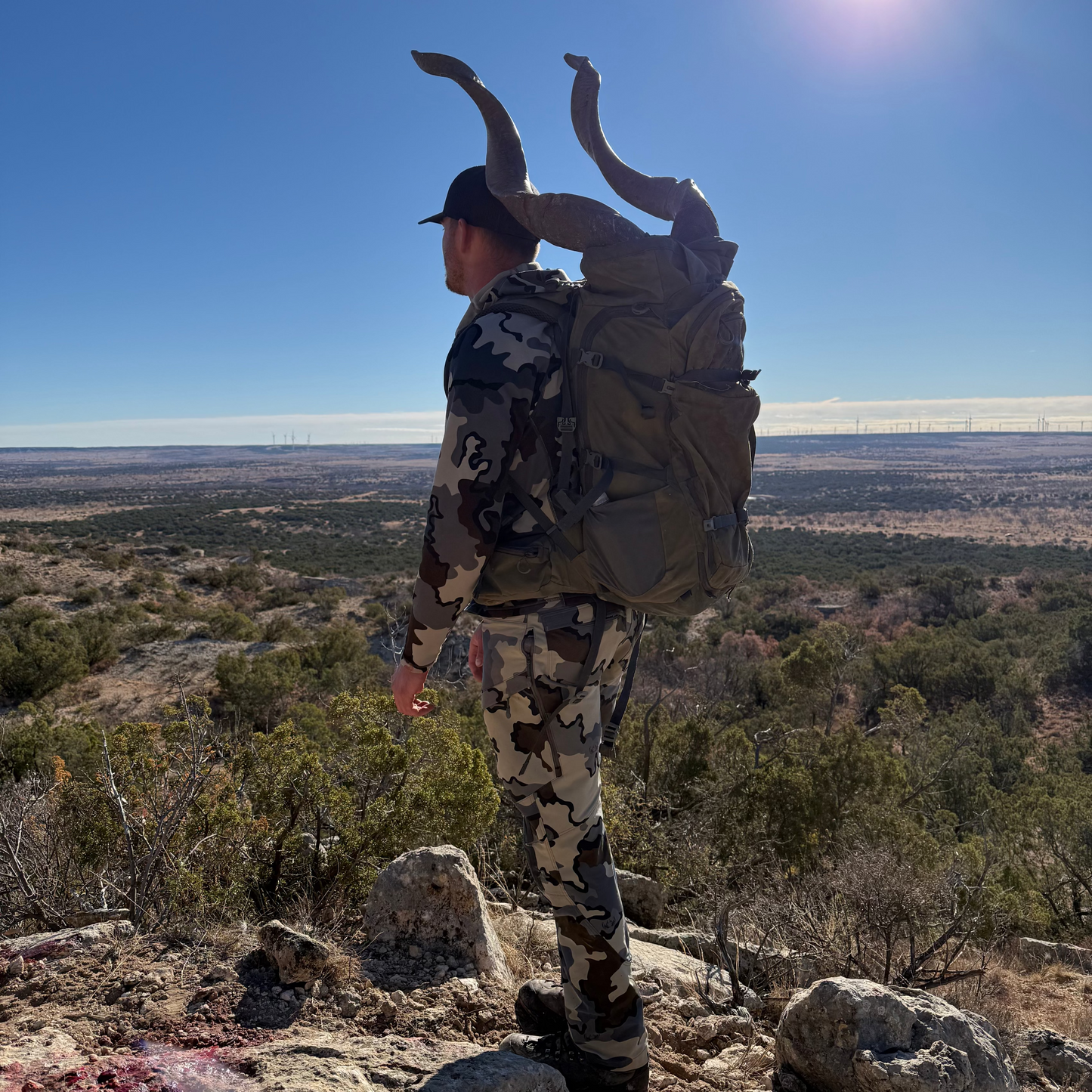 Packing out a Markhor on Flat Top Mesa on the Covered S Ranch.