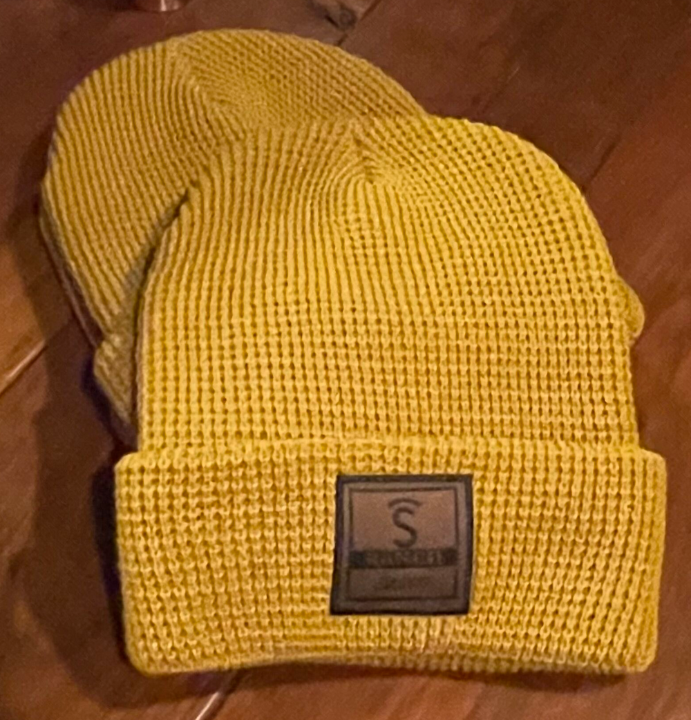 Covered S Ranch Beanie-Waffle Texture with Leather Patch