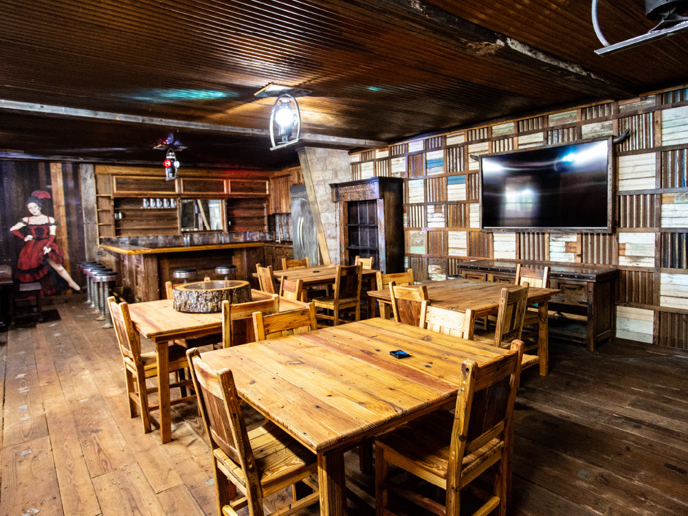 Interior image of rustic saloon