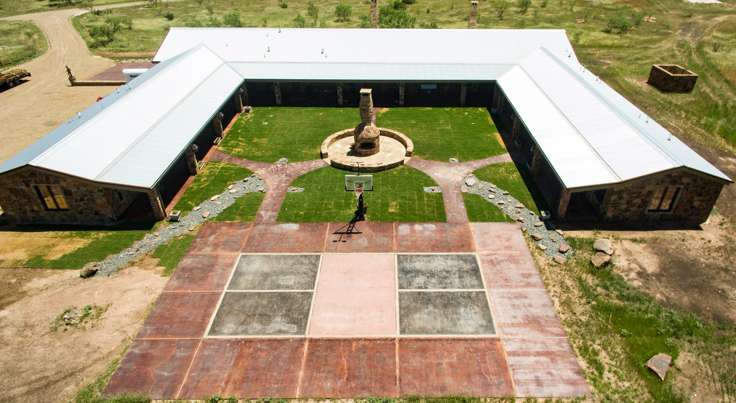 Areal view of Hacienda and courtyard